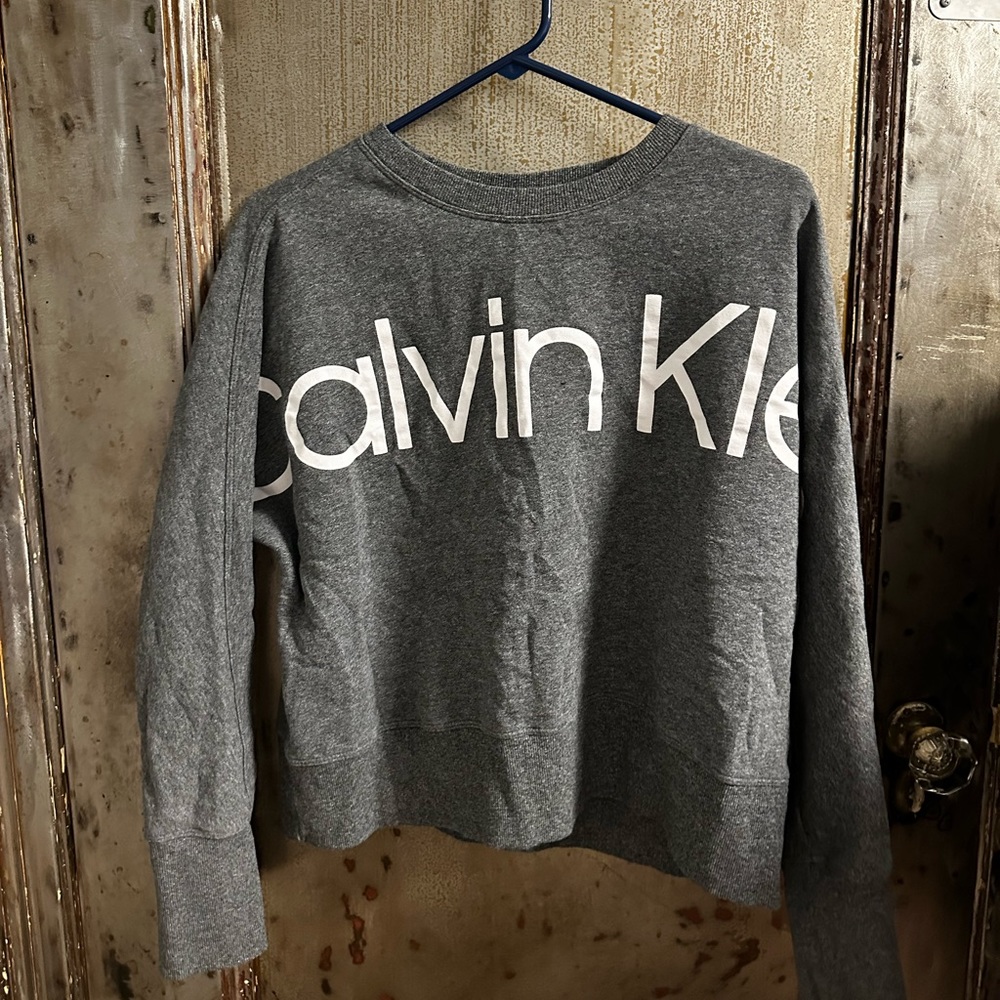 Calvin Klein Grey Performance Sweater Coverup